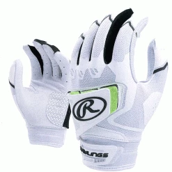 Rawlings Workhorse Pro Fastpitch Batting Gloves - White/Black