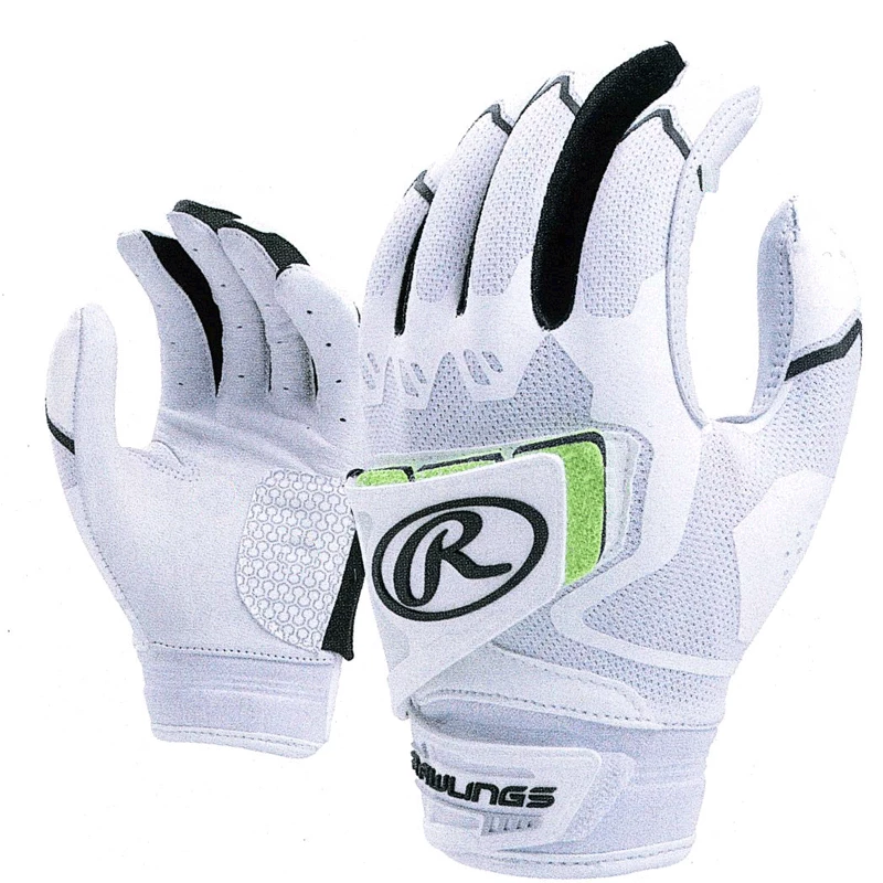 Rawlings Workhorse Pro Fastpitch Batting Gloves - White/Black 1 Rawlings Workhorse Pro Fastpitch Batting Gloves - White/Black
